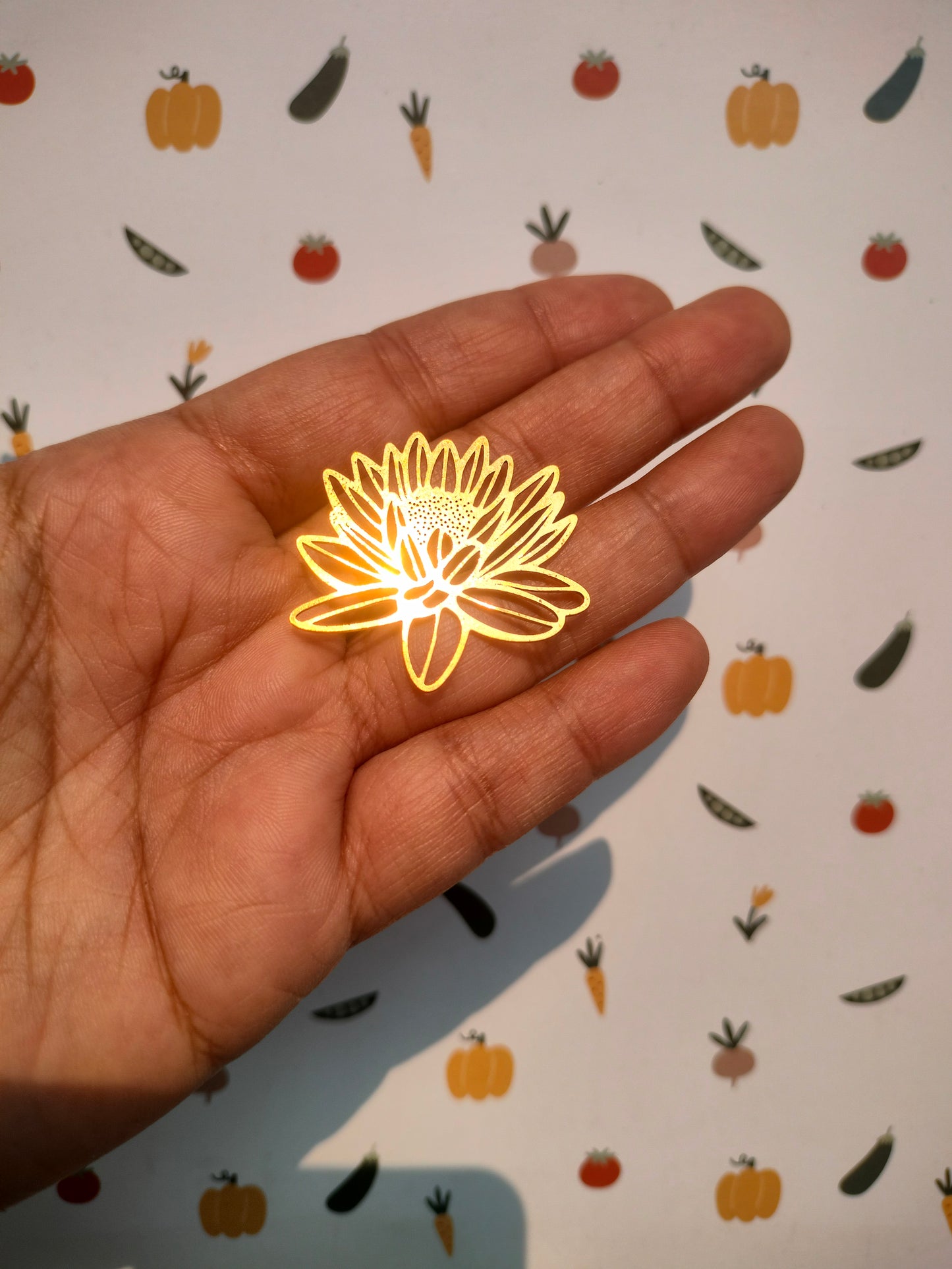 Water Lily Laser Cut Charms, Raw Brass Lotus Charm, Abstract Floral Cut out Charm