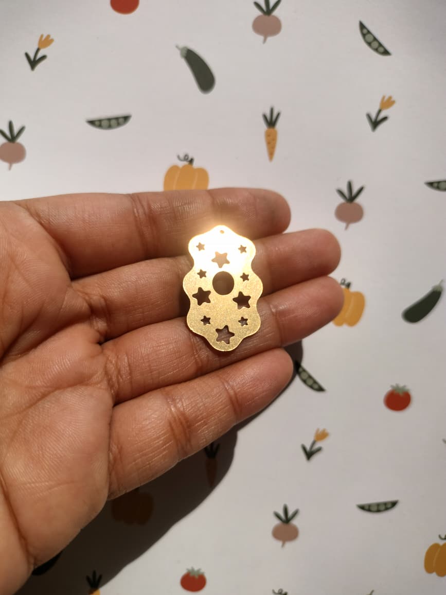 Wave Lasercut , Star Hollow Geometric Pendant, Jewelry