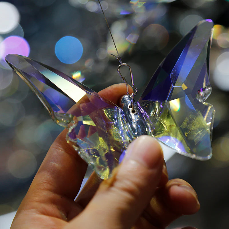 Butterfly AB Holographic Suncatcher Crystal | 60x80mm