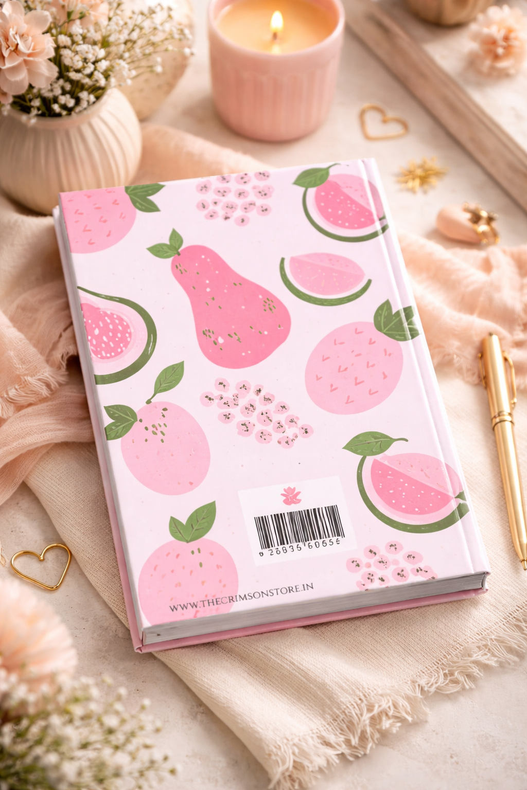Gratitude Journal - Pink Fruity Journal  | A5 | Hard Cover