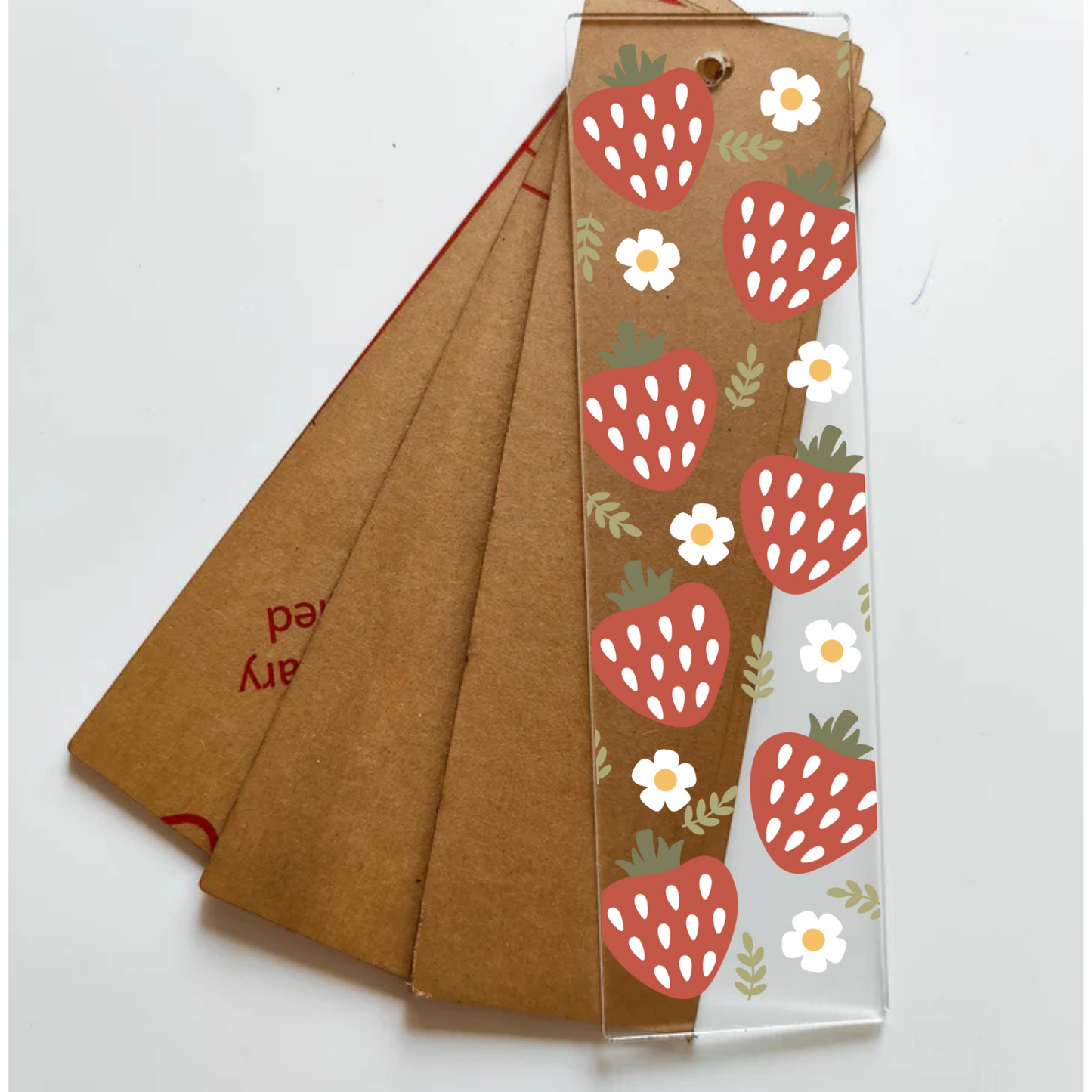 Book Mark Sticker - Strawberry