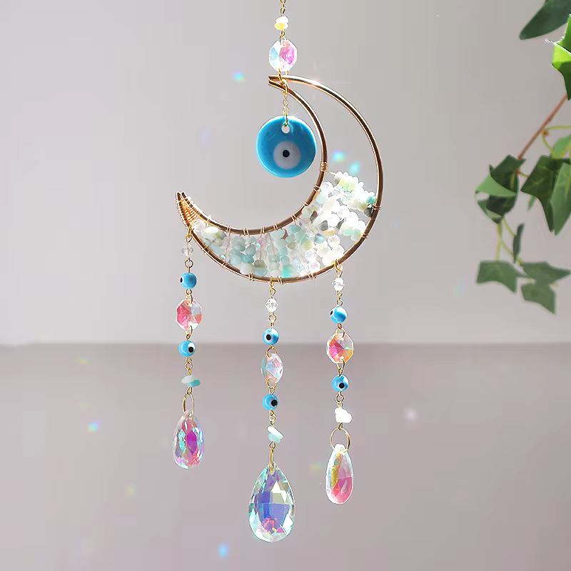 Evil Eye Suncatcher - Amazonite