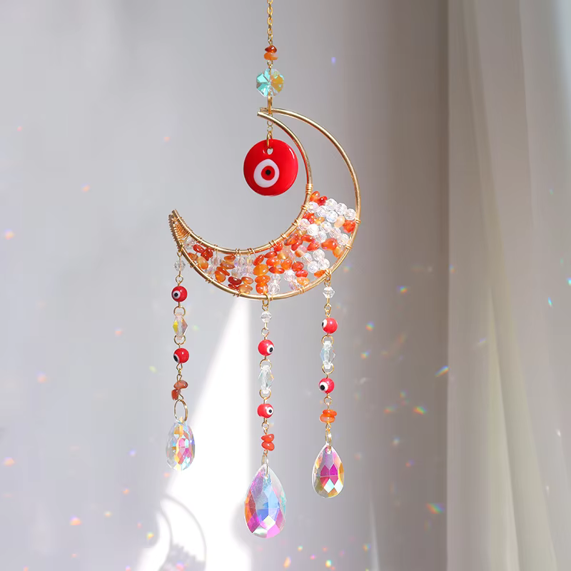 Evil Eye Suncatcher - Carnelian