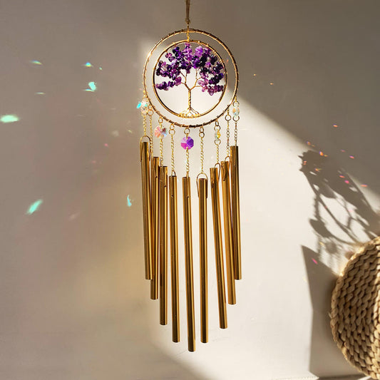 Tree of Hope | Suncatcher Windchime - Amethyst