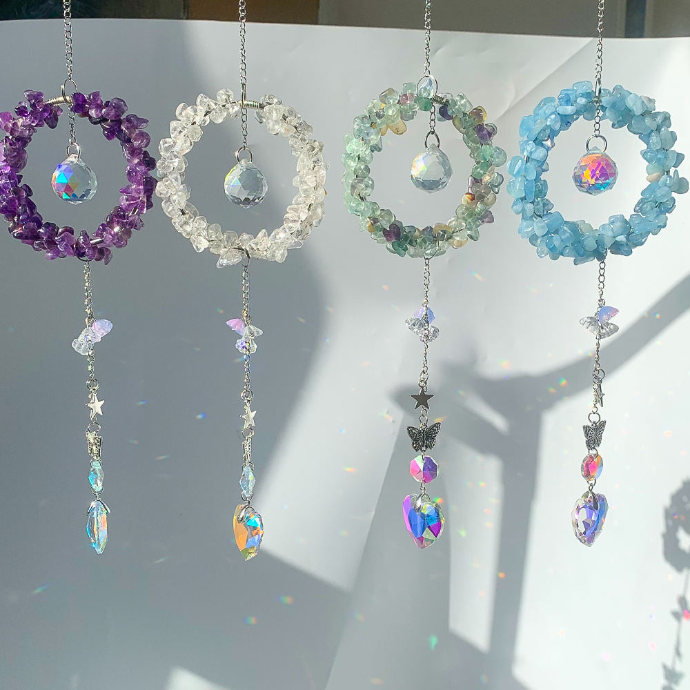 Blooming Harmony | MultiCrystal Suncatcher - Colourful Flourite