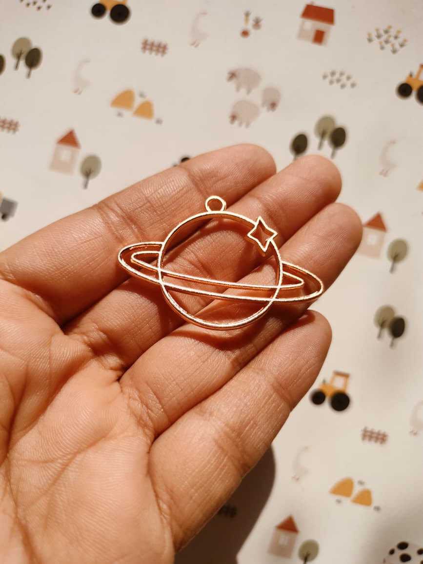 Planet Alloy Charm | Resin Jewellery Charm