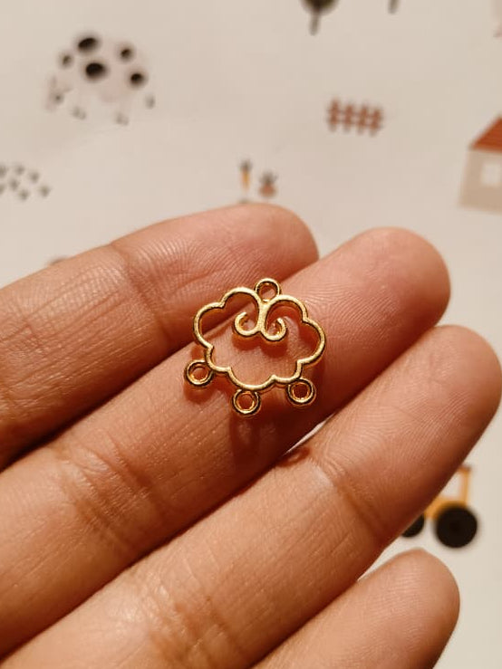 New Cloud Earring Charm | 15*14 mm | Resin Alloy Jewelry Making