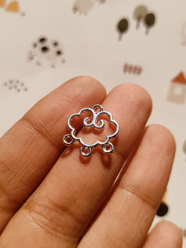 New Cloud Earring Charm | 15*14 mm | Resin Alloy Jewelry Making