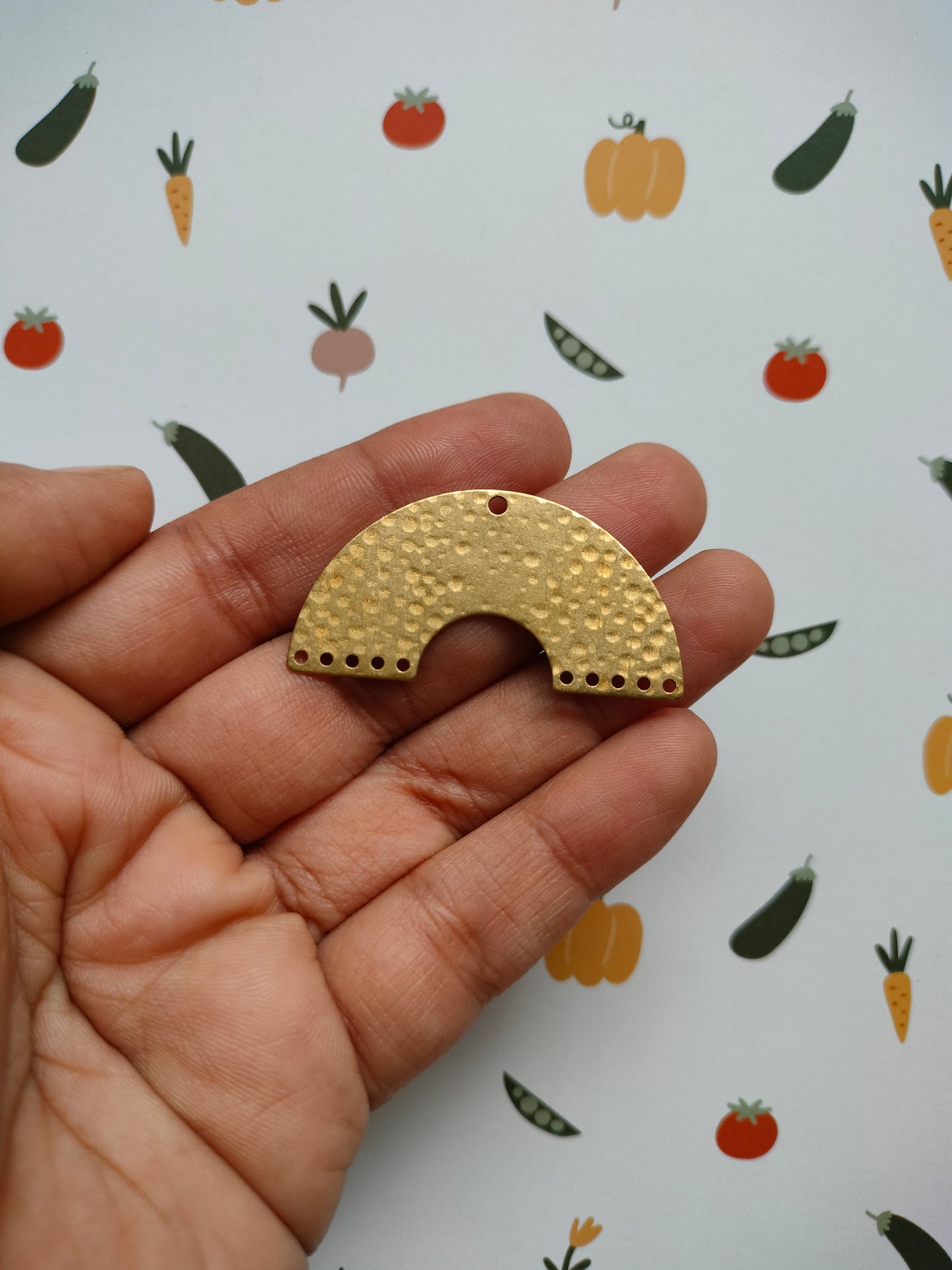 Charm Semi Circle Hammered