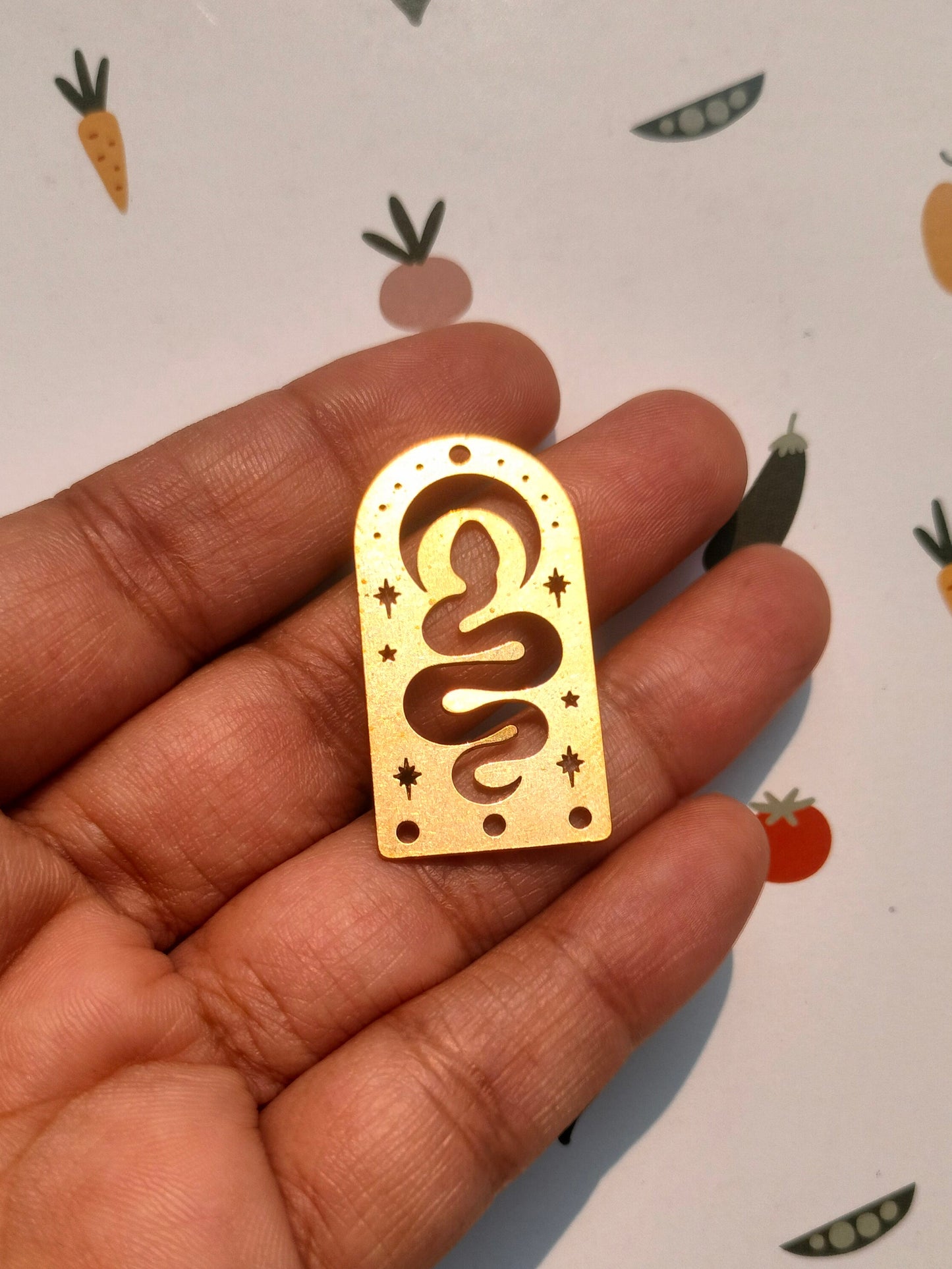 Snake Connector, Domed Snake Pendant, 4 Holes Star Snake Connector