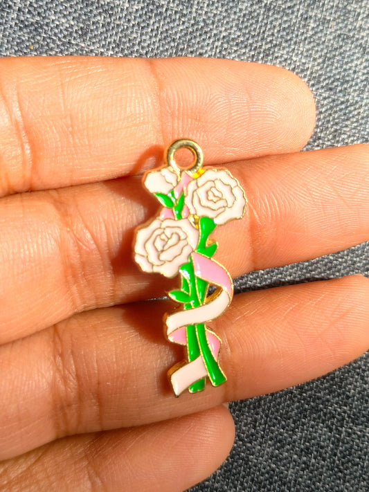 Rose Bouquet | Enamel Floral Charm