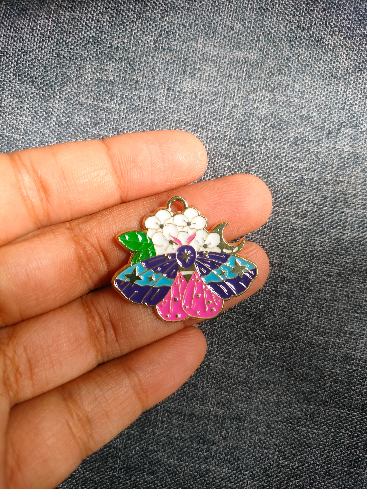 Floral Butterfly | Enamel Butterfly Moth Charm