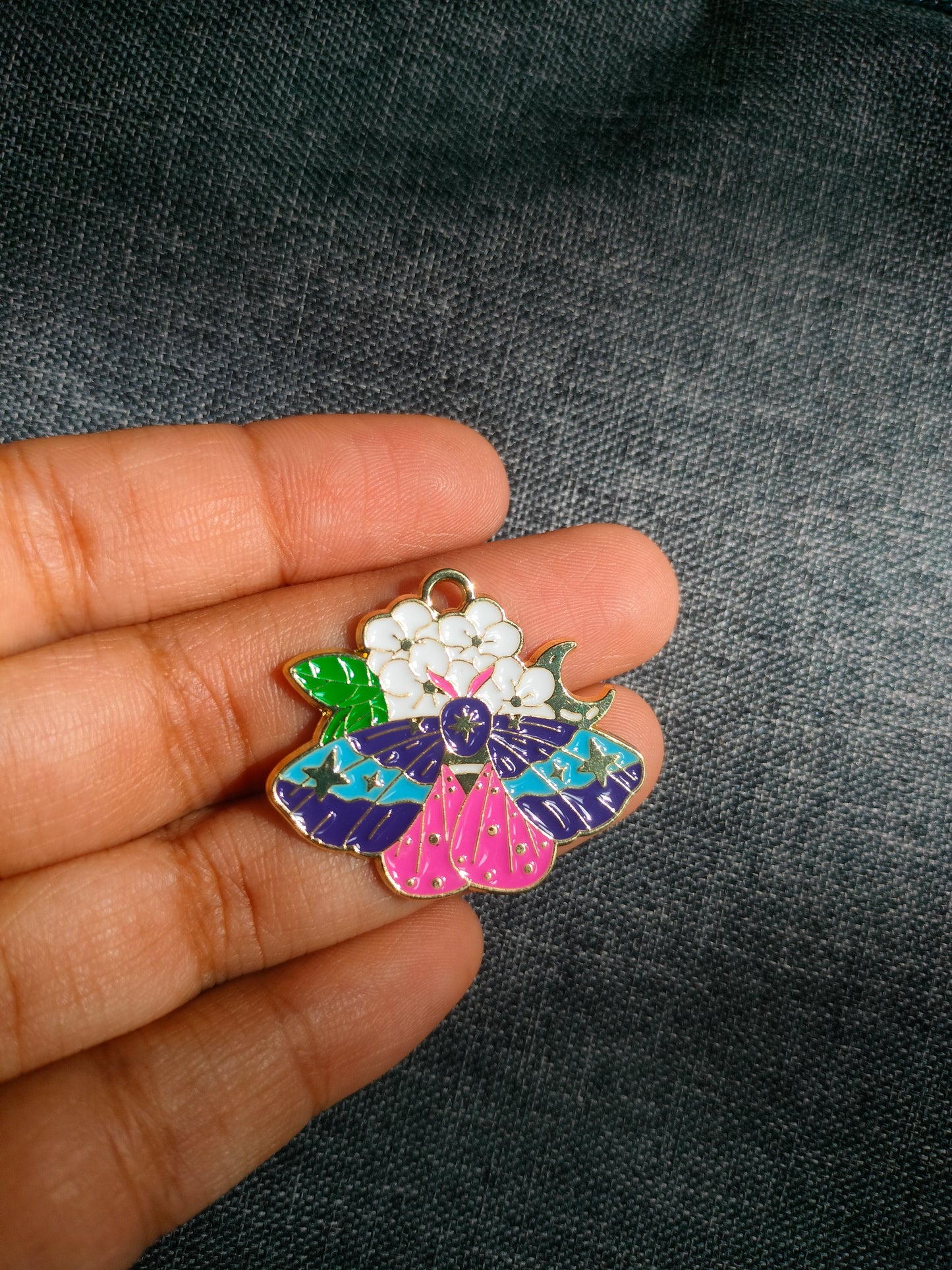 Floral Butterfly | Enamel Butterfly Moth Charm