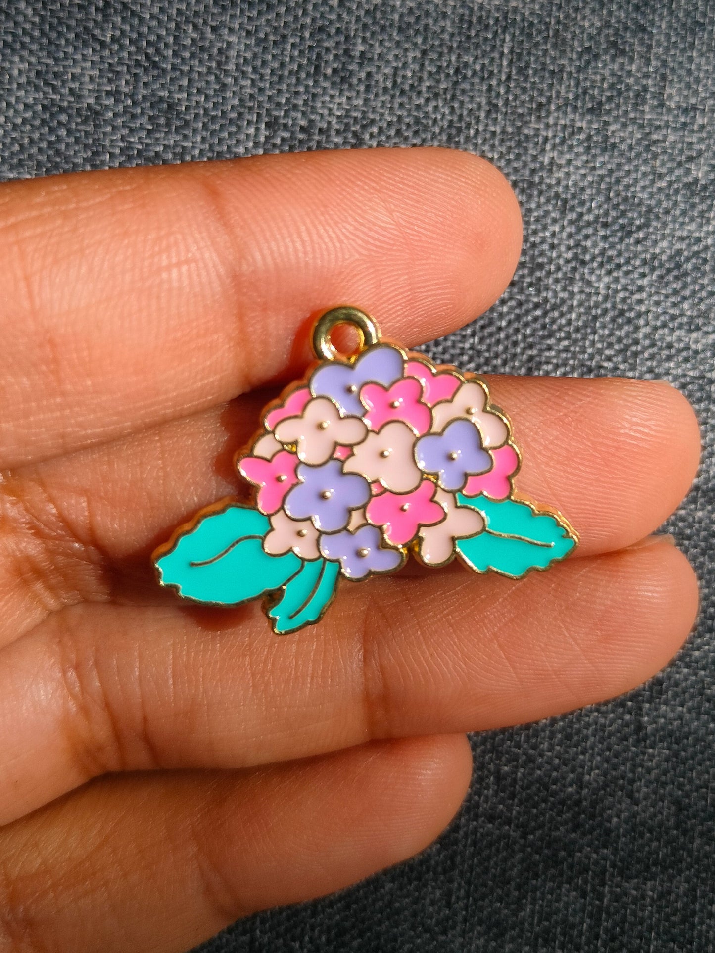 Flower Bunch | Enamel Floral Charm