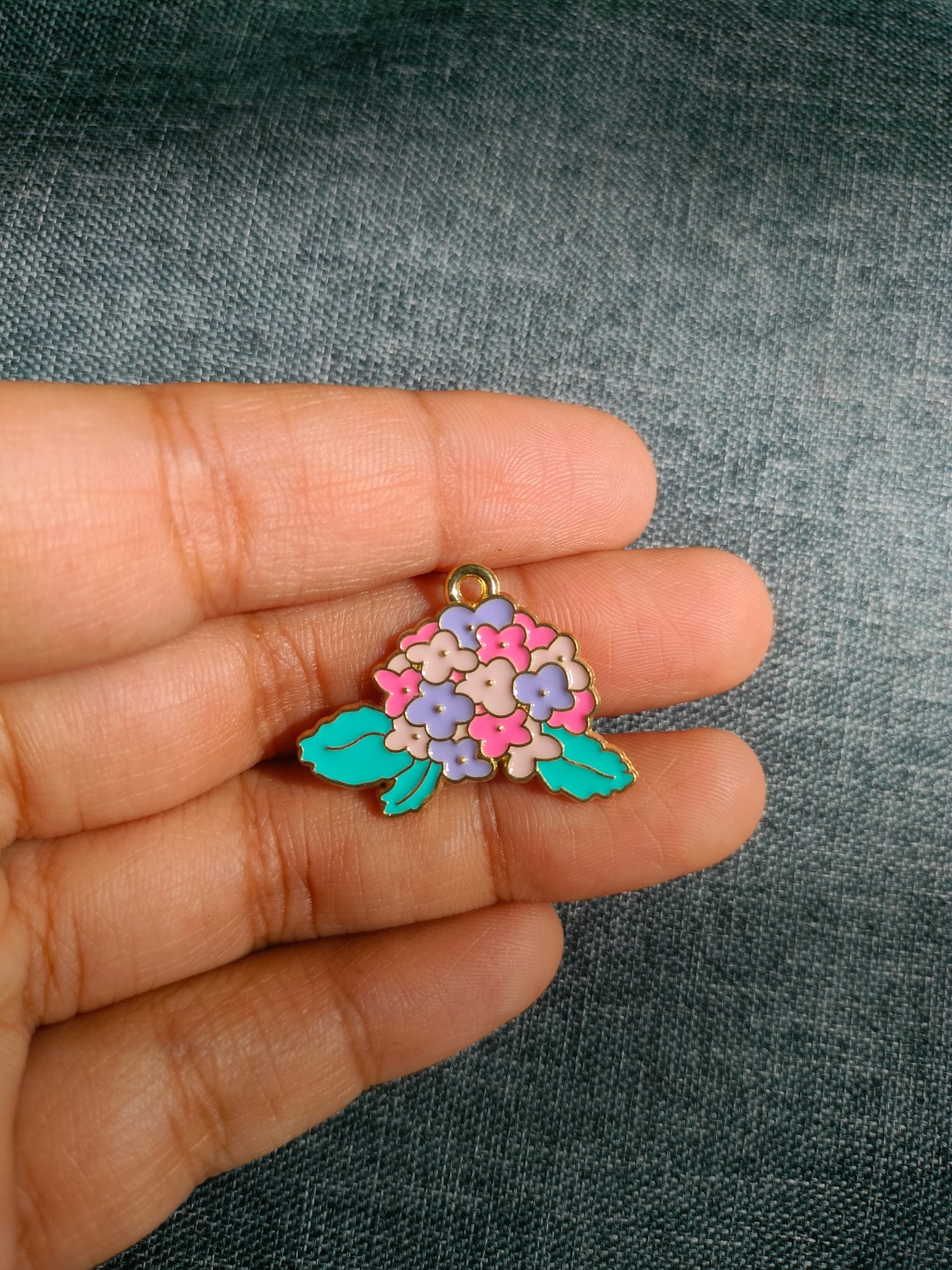 Flower Bunch | Enamel Floral Charm
