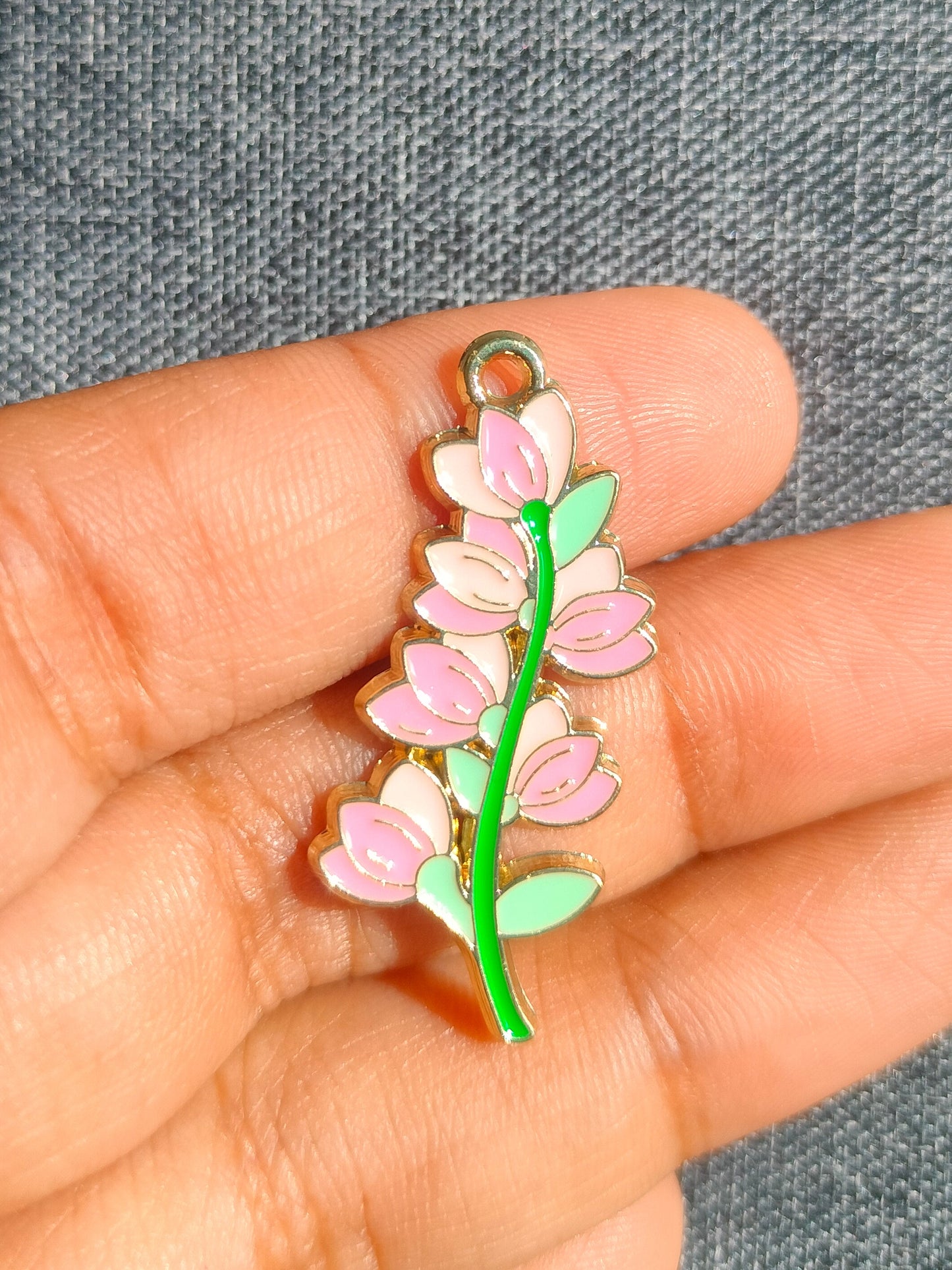 Pink Savana Lily | Enamel Floral Charm