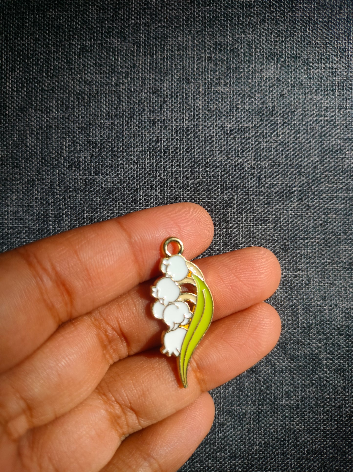 Lily of the Valley | Enamel Floral Charm