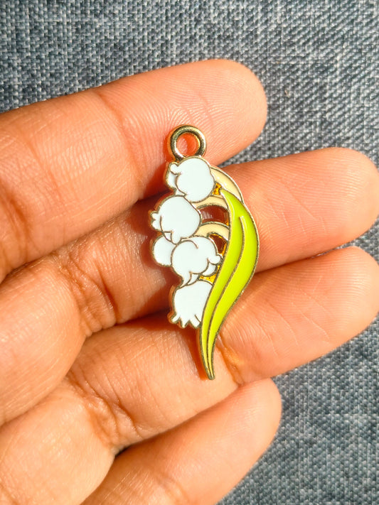 Lily of the Valley | Enamel Floral Charm