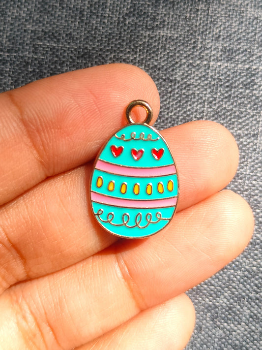 Easter Egg Charm Festive Blue