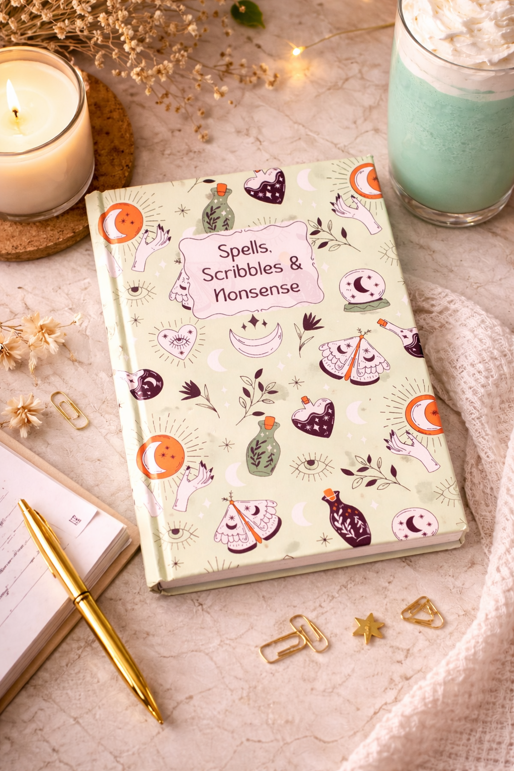 Witchy Journal - Spells, scribbles and nonsense  | A5 | Hard Cover