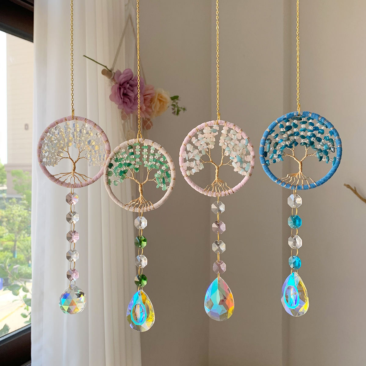 Tree of Life Dreamy Suncatcher - Opalite