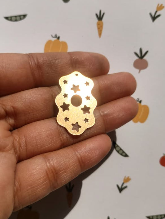 Wave Lasercut , Star Hollow Geometric Pendant, Jewelry