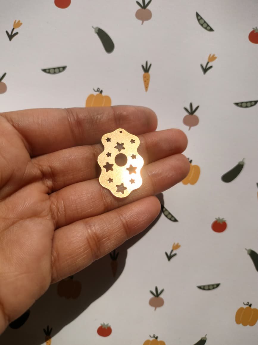 Wave Lasercut , Star Hollow Geometric Pendant, Jewelry