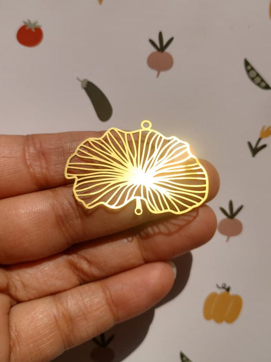 0.3mm Lotus Leaf Lasercut Earring Connectors, Leaf Connector