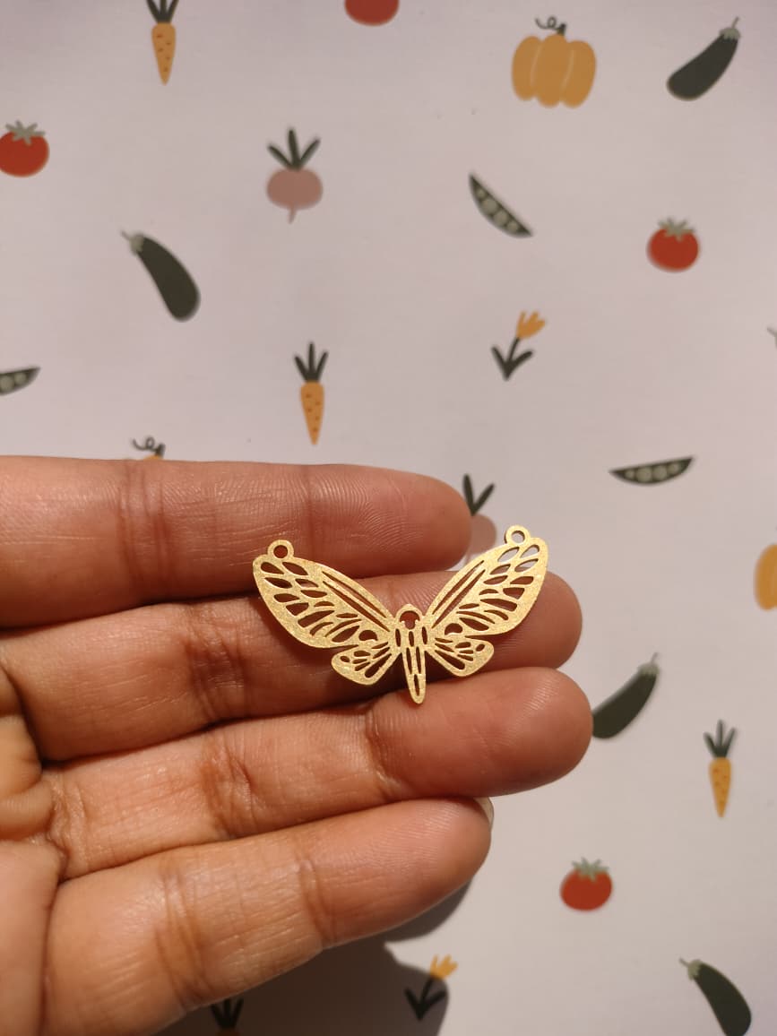 Butterfly Lasercut Connectors, Moth Cutout Connector, Butterfly Necklace Charm
