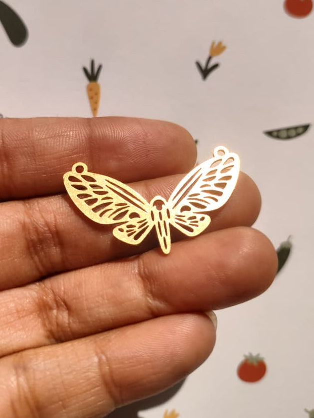 Butterfly Lasercut Connectors, Moth Cutout Connector, Butterfly Necklace Charm