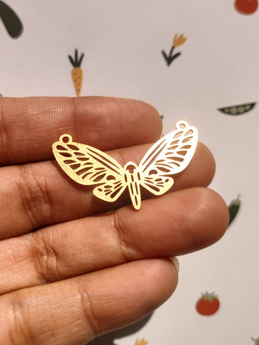 Butterfly Lasercut Connectors, Moth Cutout Connector, Butterfly Necklace Charm