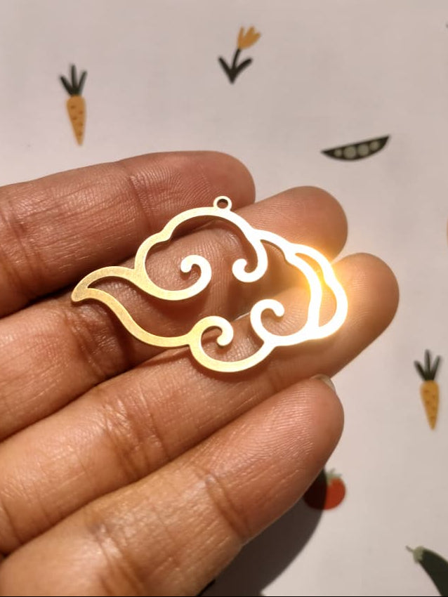Clouds Lasercut Earring Charms,  Celestial Clouds Pendant,