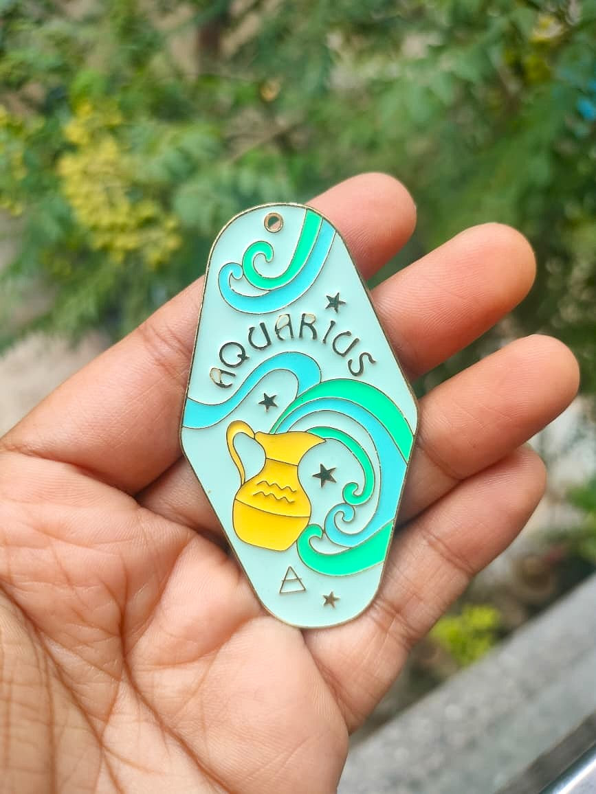 Enamel Sunsign Charm Collection | Aquarius