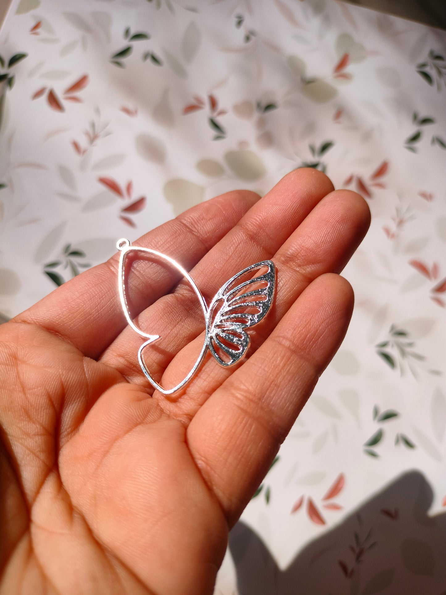 Butterfly Bezel | 39*38 mm |Pendant Charm| Resin Alloy Jewelry Making