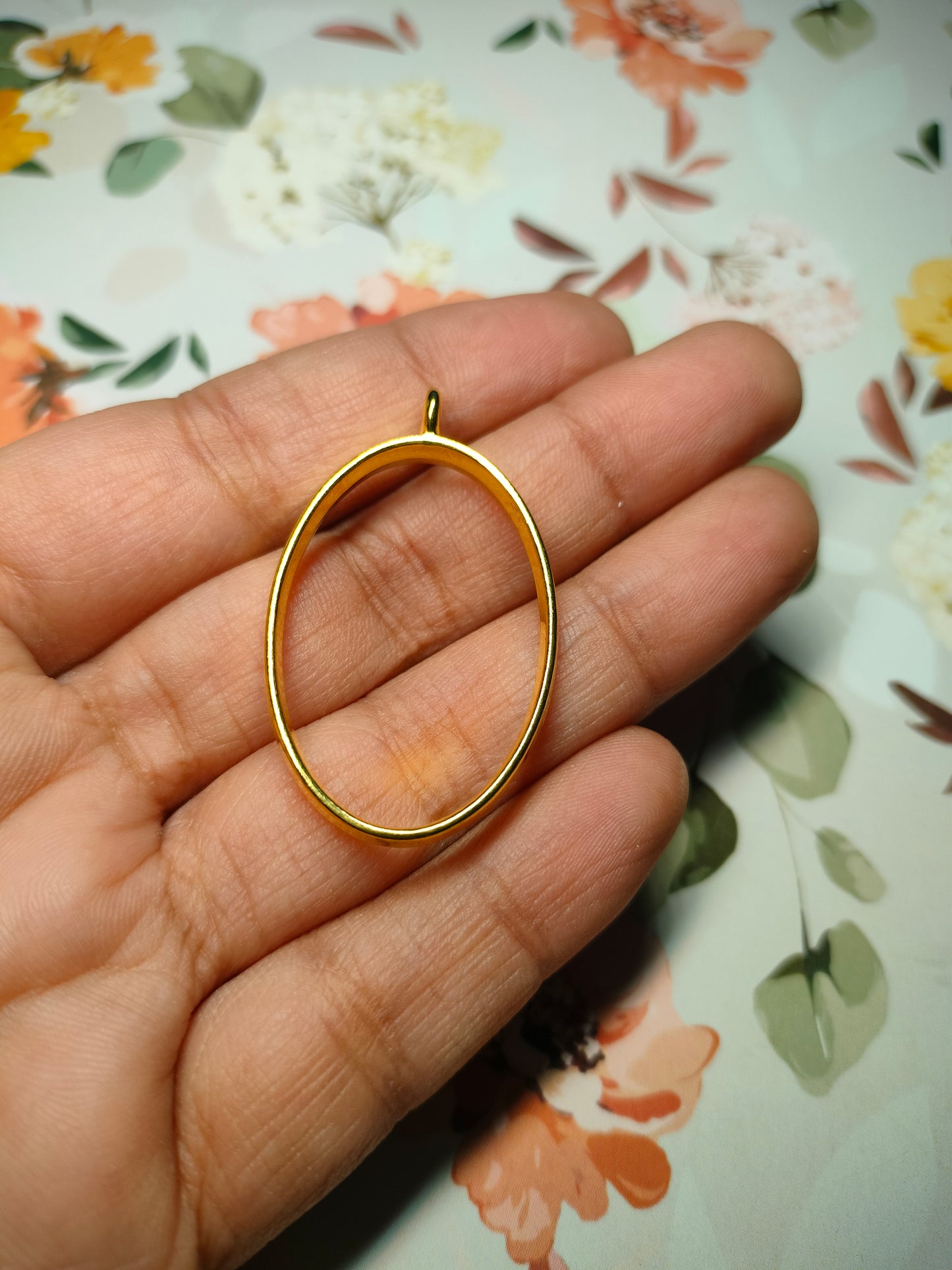 Round Bezel Gold |Pendant Charm| Resin Alloy Jewelry Making