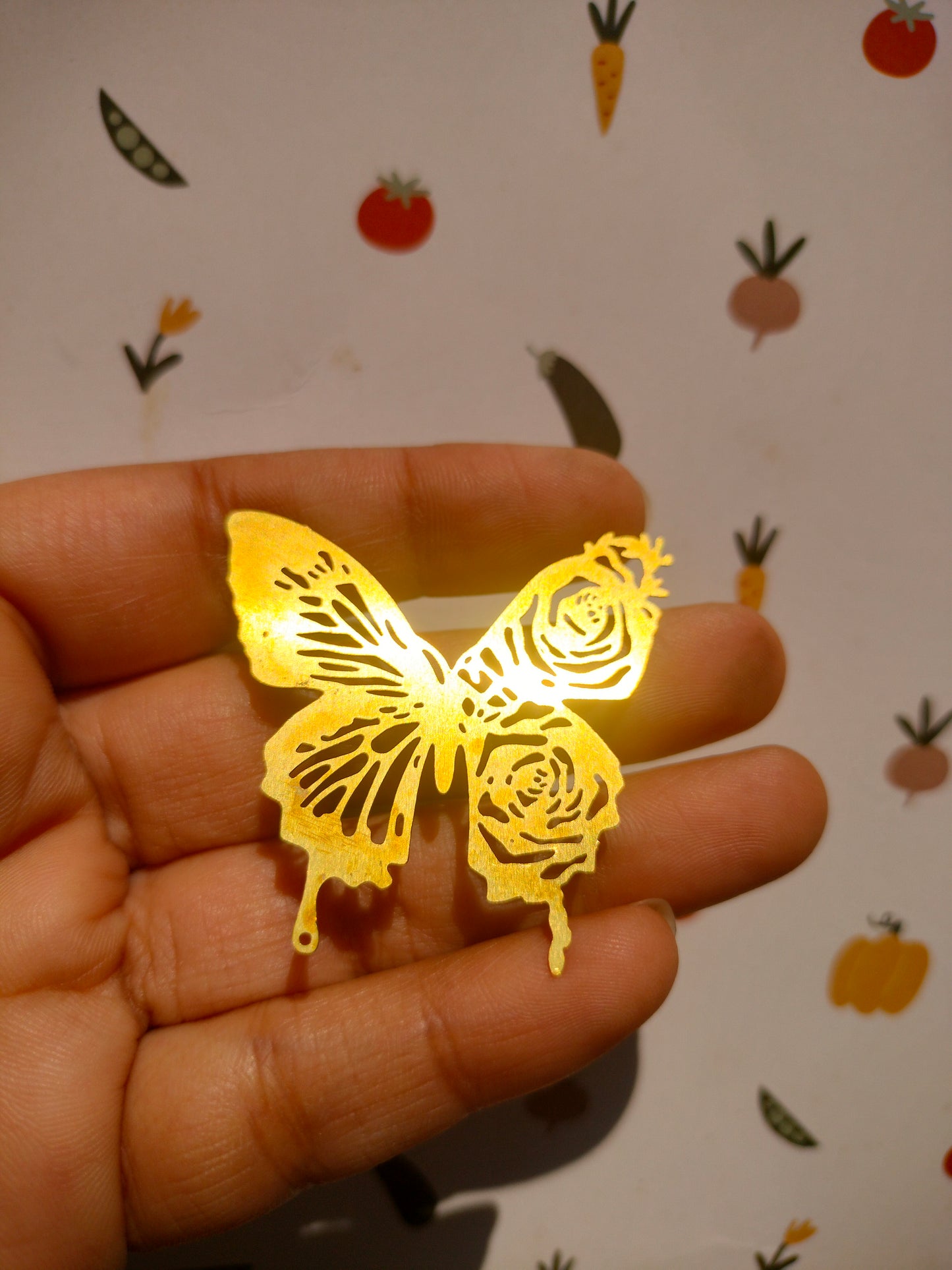 Butterfly Lasercut Charms,  Flower Butterfly Rose Insect Pendant