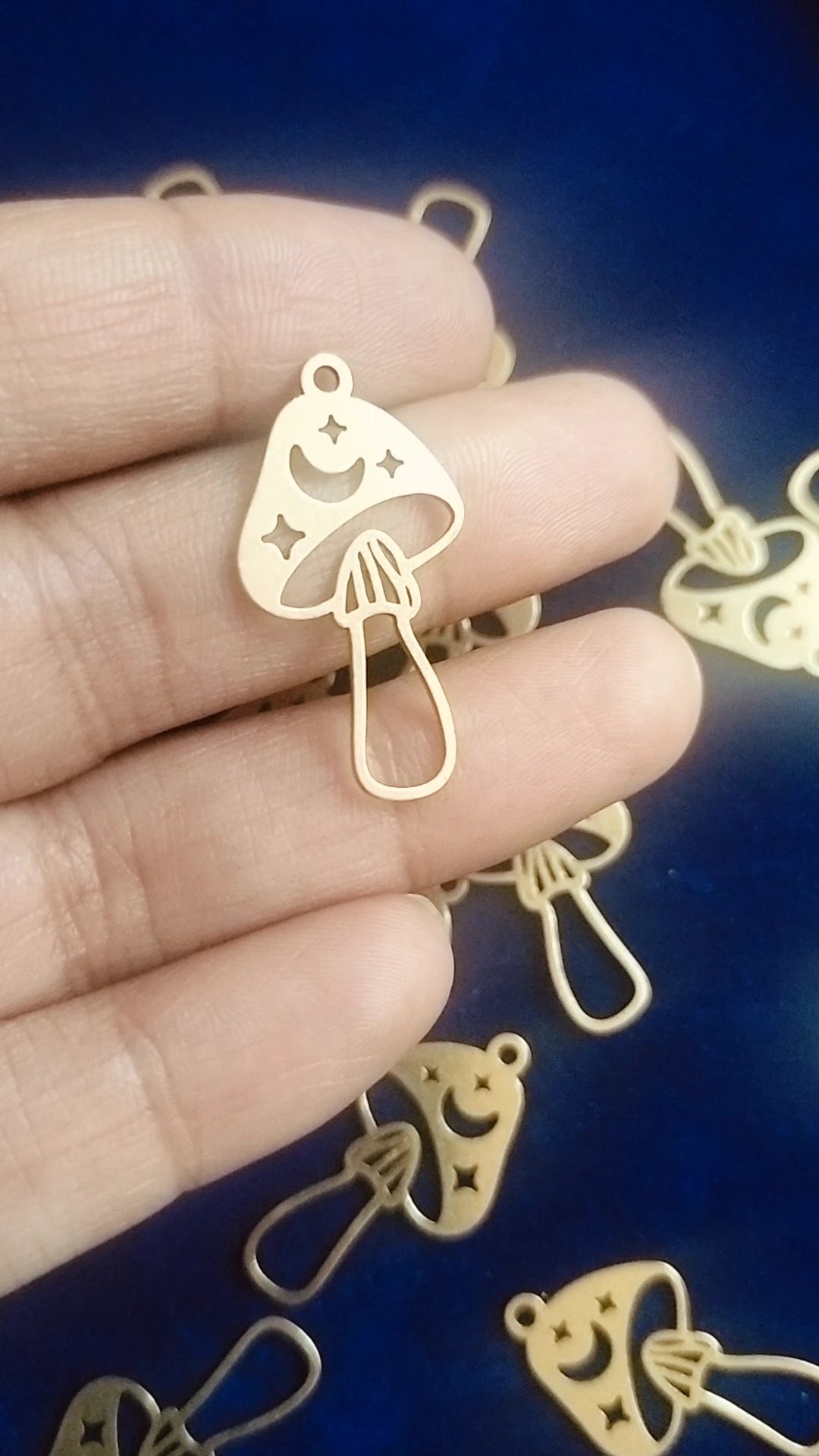 Mushroom Brass Charm