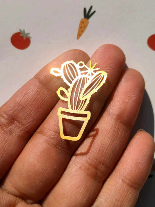 Cactus Charm, Potted Plant Pendant