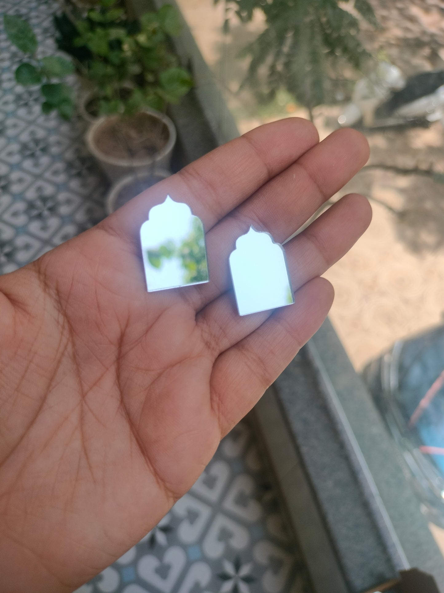 Jharokha Acrylic Mirror Cutout 25 mm (Set of 50 pc)