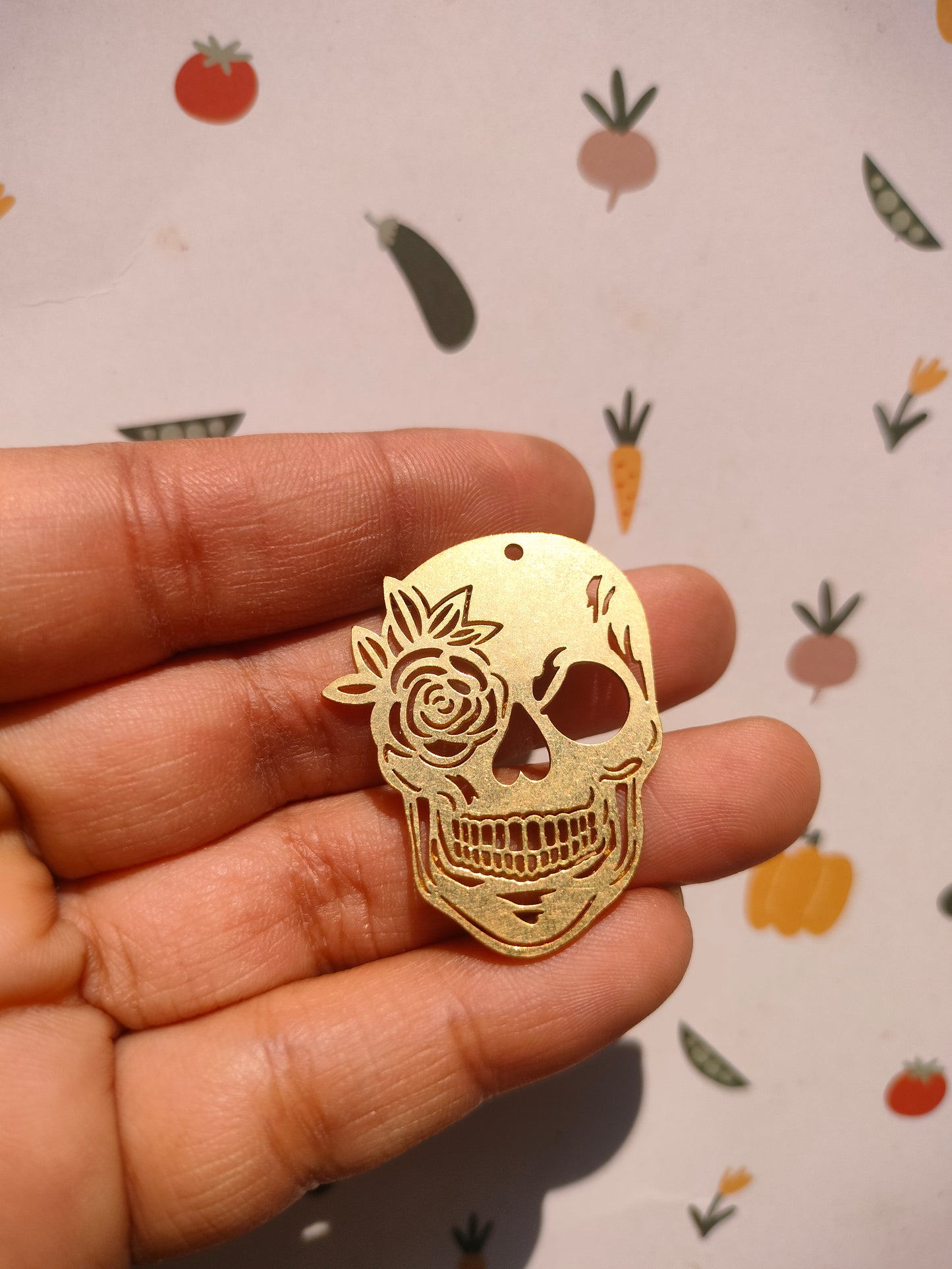 Skull Head Charm, Rose Eye Skull Earring Charm, Heart Halloween Charms, Skeleton Charm